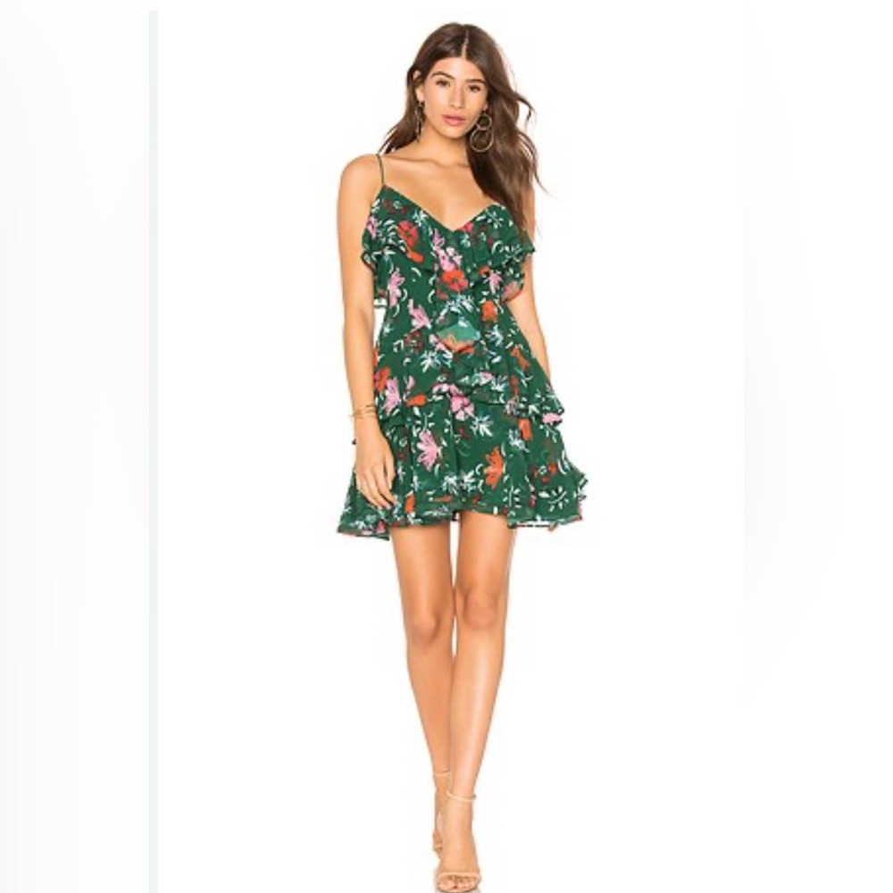 C/MEO Collective Elude Mini Dress Size M Floral Ruffle Revolve Sold‎ Out